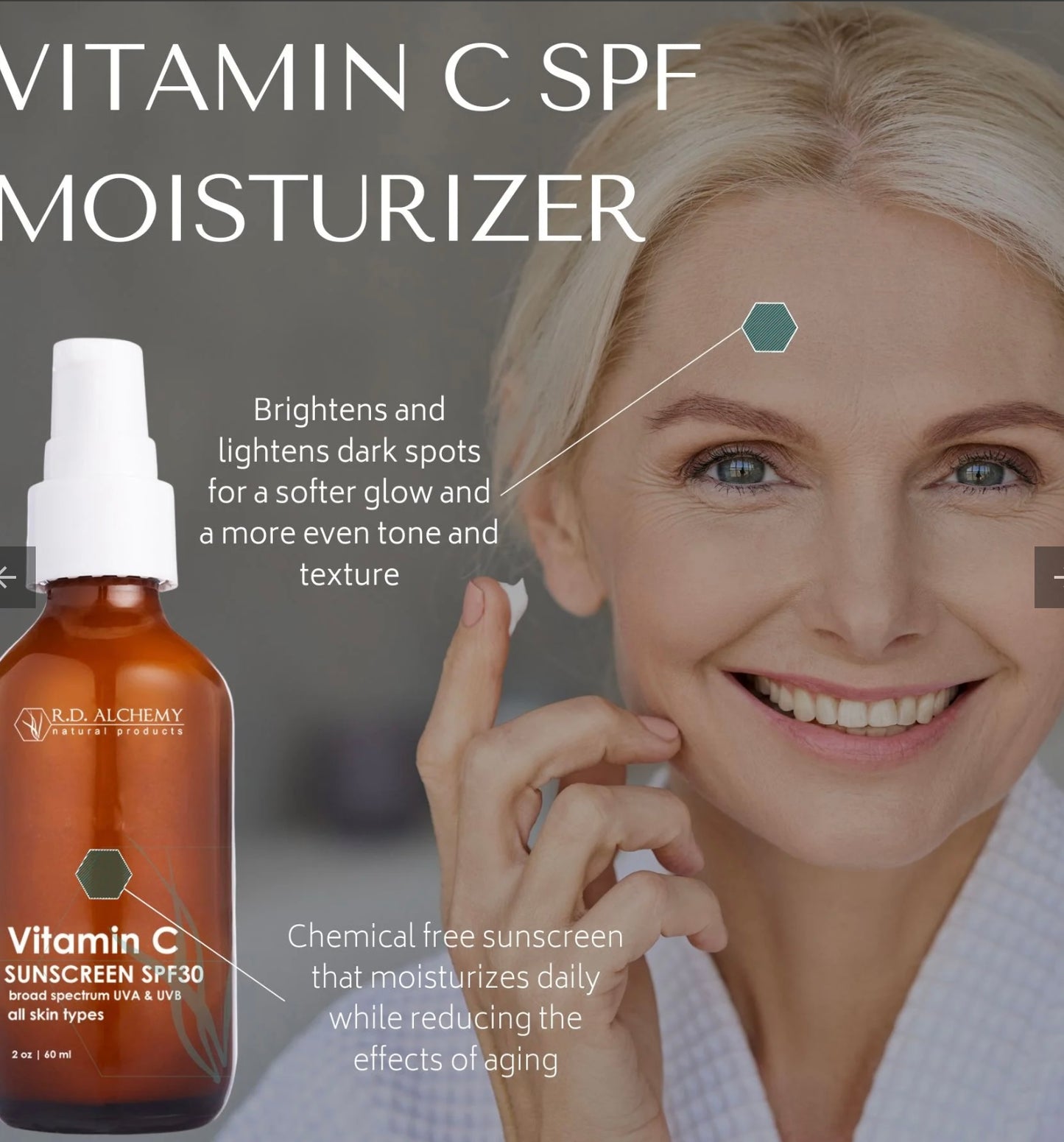 Vitamin C Moisturizer SPF 30 Sunscreen 2 oz.